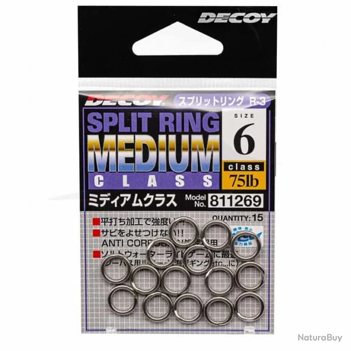 Anneaux Brisés Decoy Split Ring 75lb 3 Anneaux Brisés Decoy Split Ring 75lb