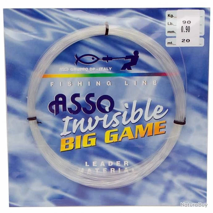 Asso Fluorocarbon Invisible Big Game 20m 90lb 3 Asso Fluorocarbon Invisible Big Game 20m 90lb