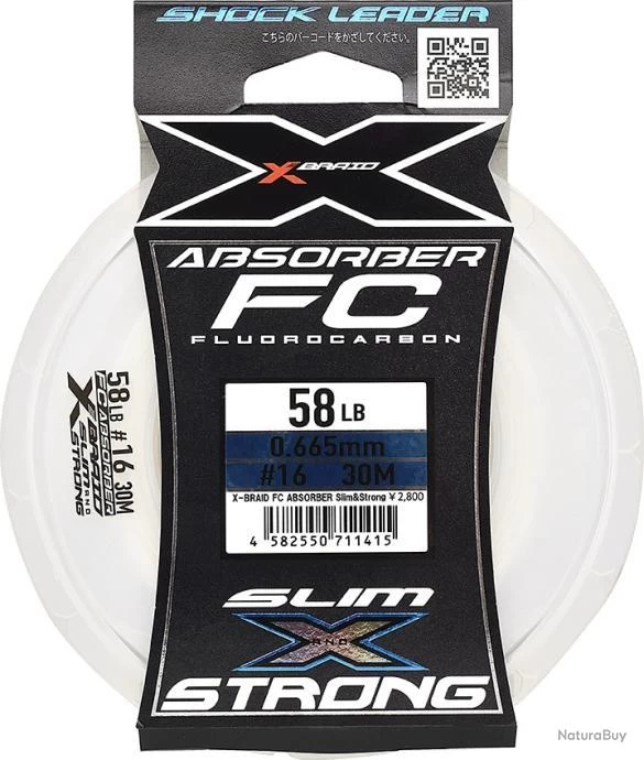 Bas De Ligne X Braid X021 Fc Absorber Slim Strong 30M 88LBS 3 Bas De Ligne X Braid X021 Fc Absorber Slim Strong 30M 88LBS