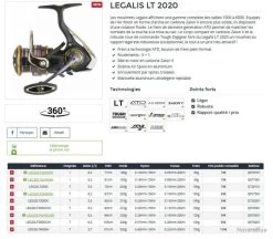 Boutique De Pêche -Boutique De Pêche 00002 Legalis LT 2020 2000 XH Moulinet spinning Daiwa