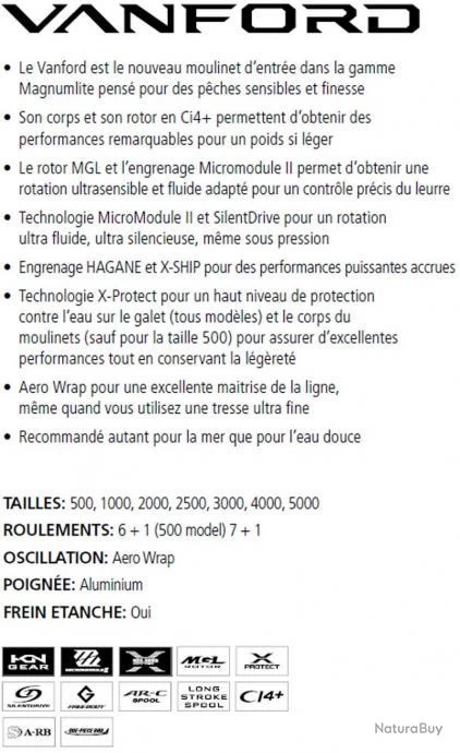 Vanford C2000S Moulinet Spinning Shimano 4 Vanford C2000S Moulinet Spinning Shimano – Image 2