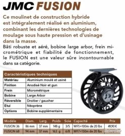 Fusion 36 Soie 3/5 Moulinet Mouche JMC -Boutique De Pêche 00003 Fusion 36 Soie 3 5 Moulinet Mouche JMC