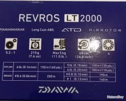 MOULINET DAIWA REVROS 2000 LT -Boutique De Pêche 00007 MOULINET DAIWA REVROS 2000 LT