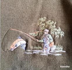 PULL IMPEREX BRODE "PECHE A LA TRUITE" T 2 391IT2 -Boutique De Pêche 00008 PULL IMPEREX BRODE PECHE A LA TRUITE T 2 391IT2